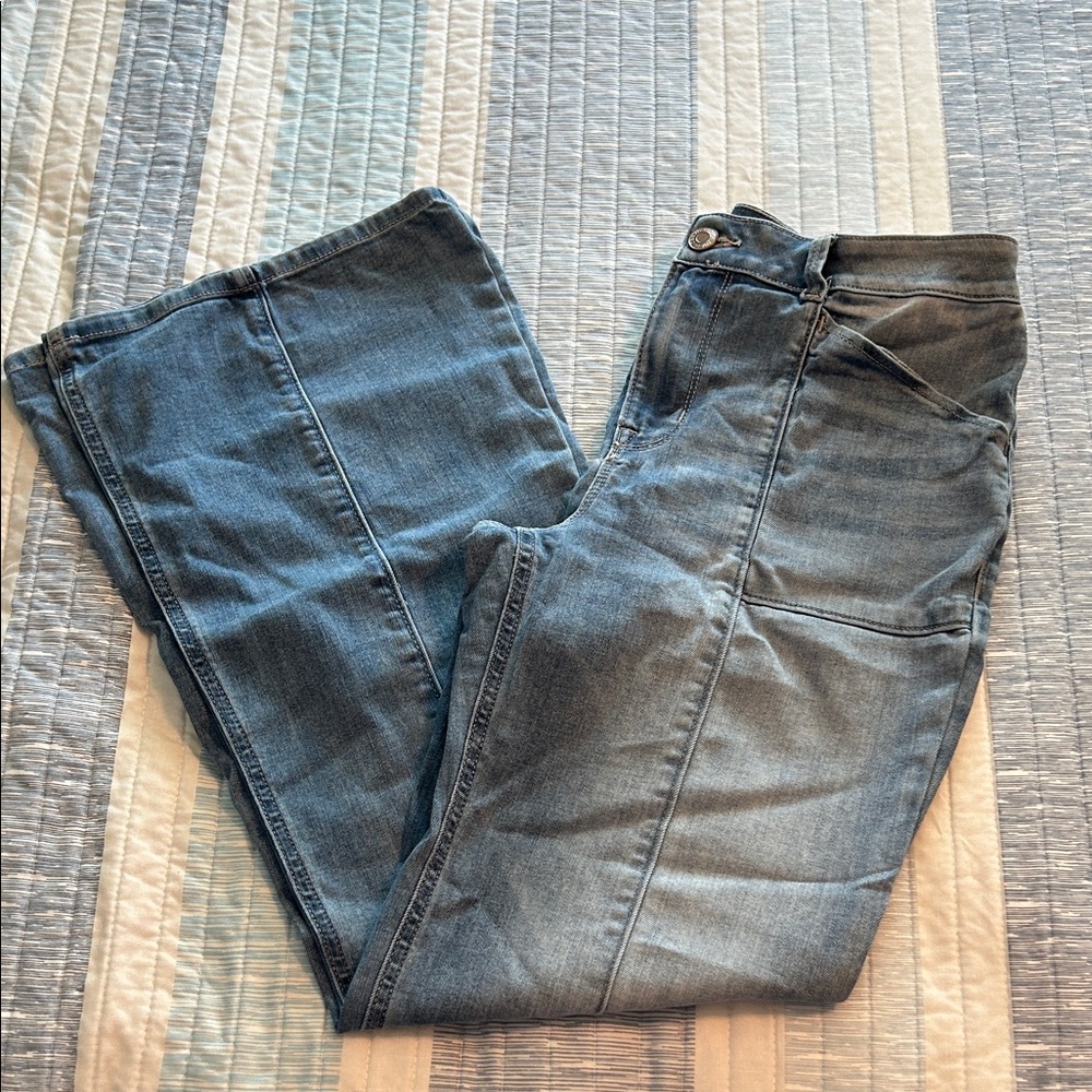 Maurices High-Rise Wide Leg Blue Denim Jeans